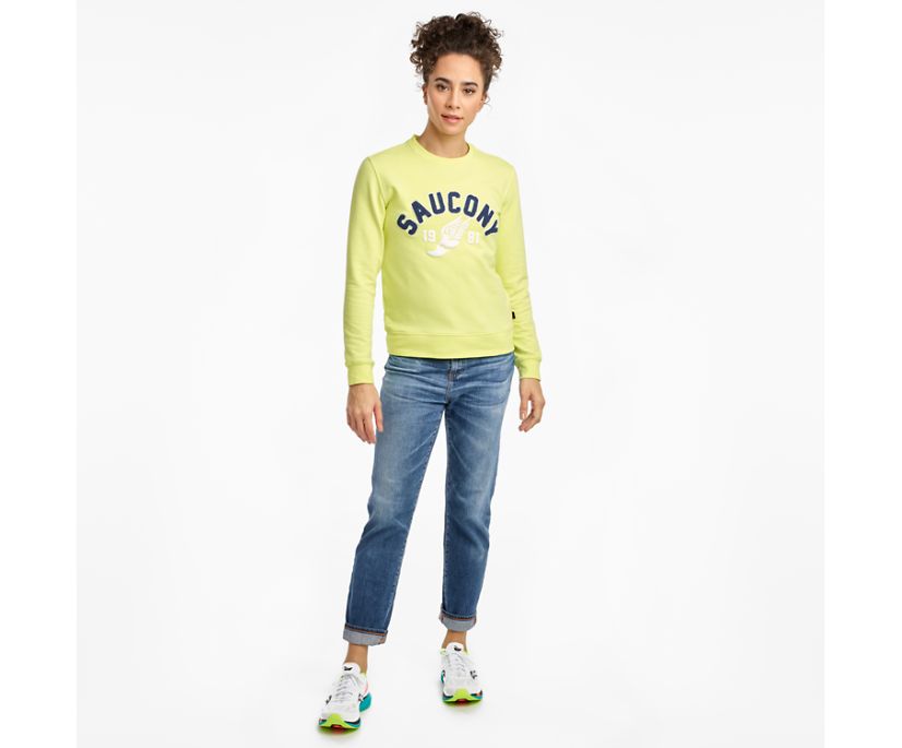 Women's Saucony Rested Crewneck Shirts Light Green | Singapore 287QMAZ